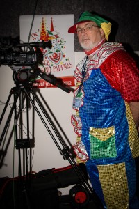 Kameramann Volker Scherzberg bei der Karnevalssitzung 2014